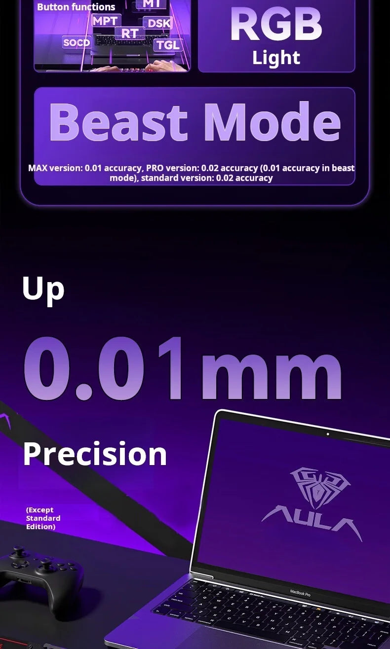 AULA WiN 60 Magnetic Axis Keyboard RT Custom Mechanical Wired Connection for Gaming with Webdriver for 8K Response Rate