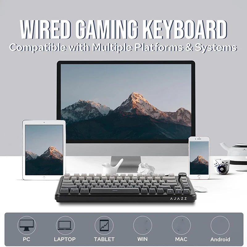 AJAZZ AK820 MAX new magnetic switch Type-C-wired only-computer gaming keyboard upgrade gasket mechanical keyboard cool RGB