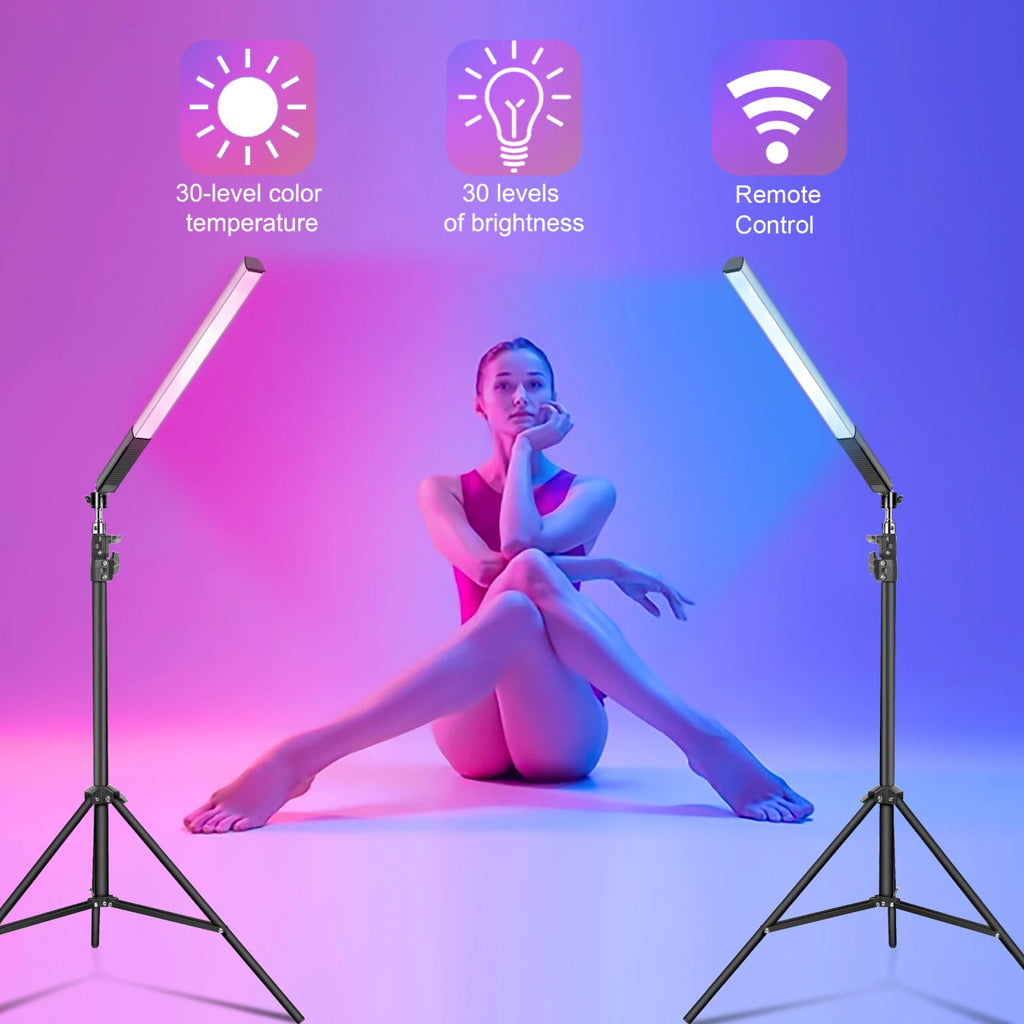 LUXCEO Q508A Handheld RGB Video Tube Light LED Stick 3000K-6000K CRI 95+ Photography Studio Colorful Light Wand For Youtube Vlog