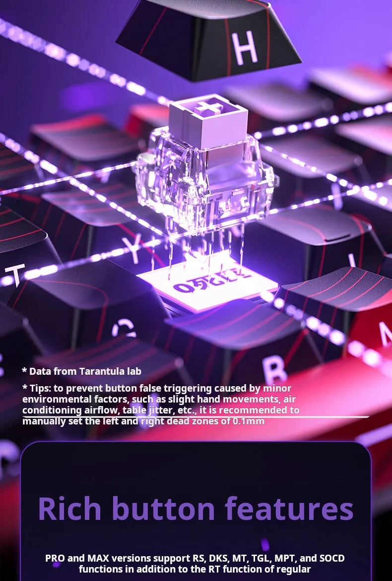 AULA WiN 60 Magnetic Axis Keyboard RT Custom Mechanical Wired Connection for Gaming with Webdriver for 8K Response Rate