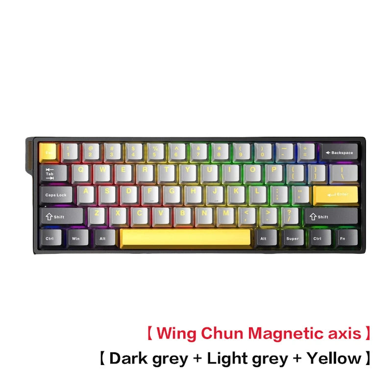 AULA WiN 60 Magnetic Axis Keyboard RT Custom Mechanical Wired Connection for Gaming with Webdriver for 8K Response Rate