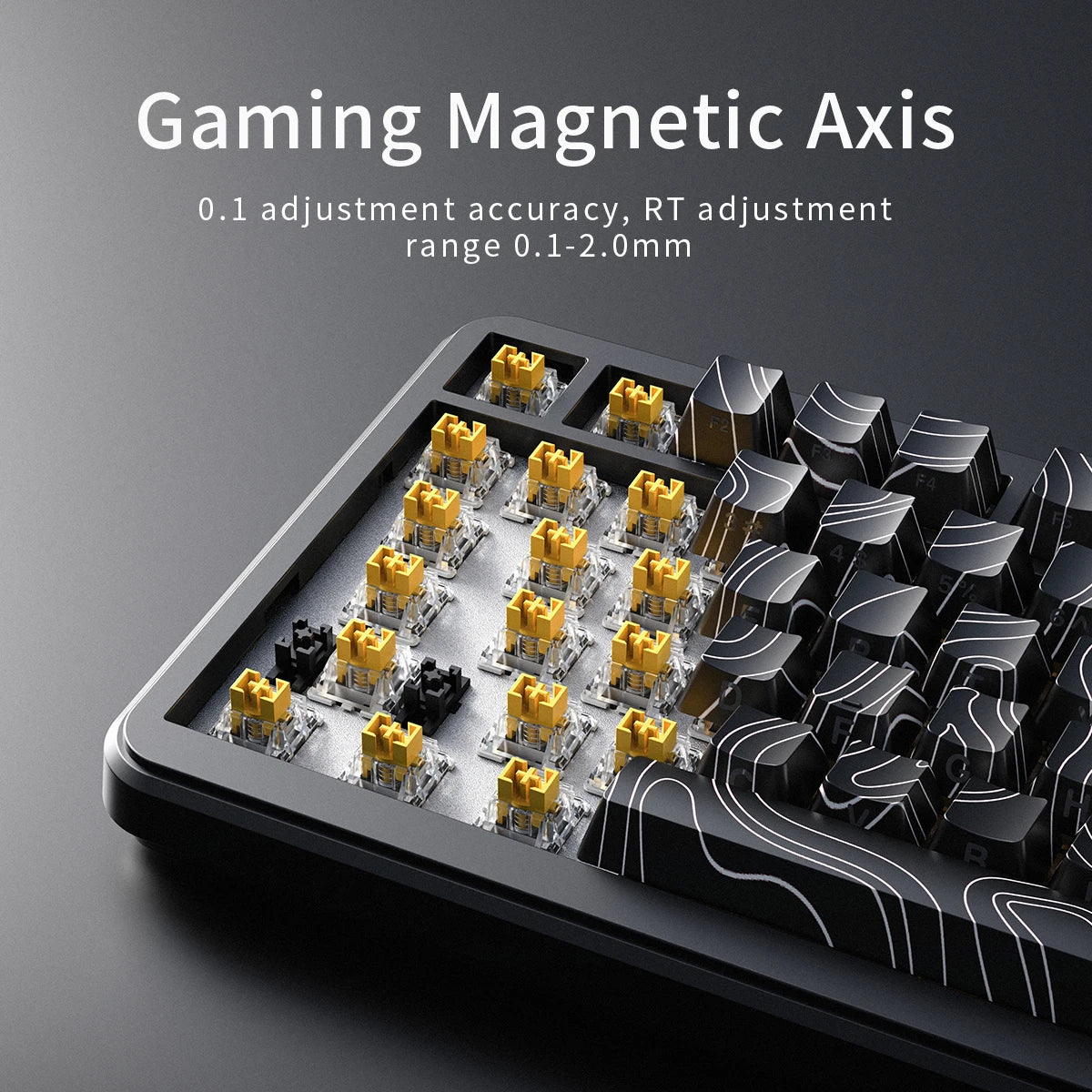 AJAZZ AK820 MAX new magnetic switch Type-C-wired only-computer gaming keyboard upgrade gasket mechanical keyboard cool RGB